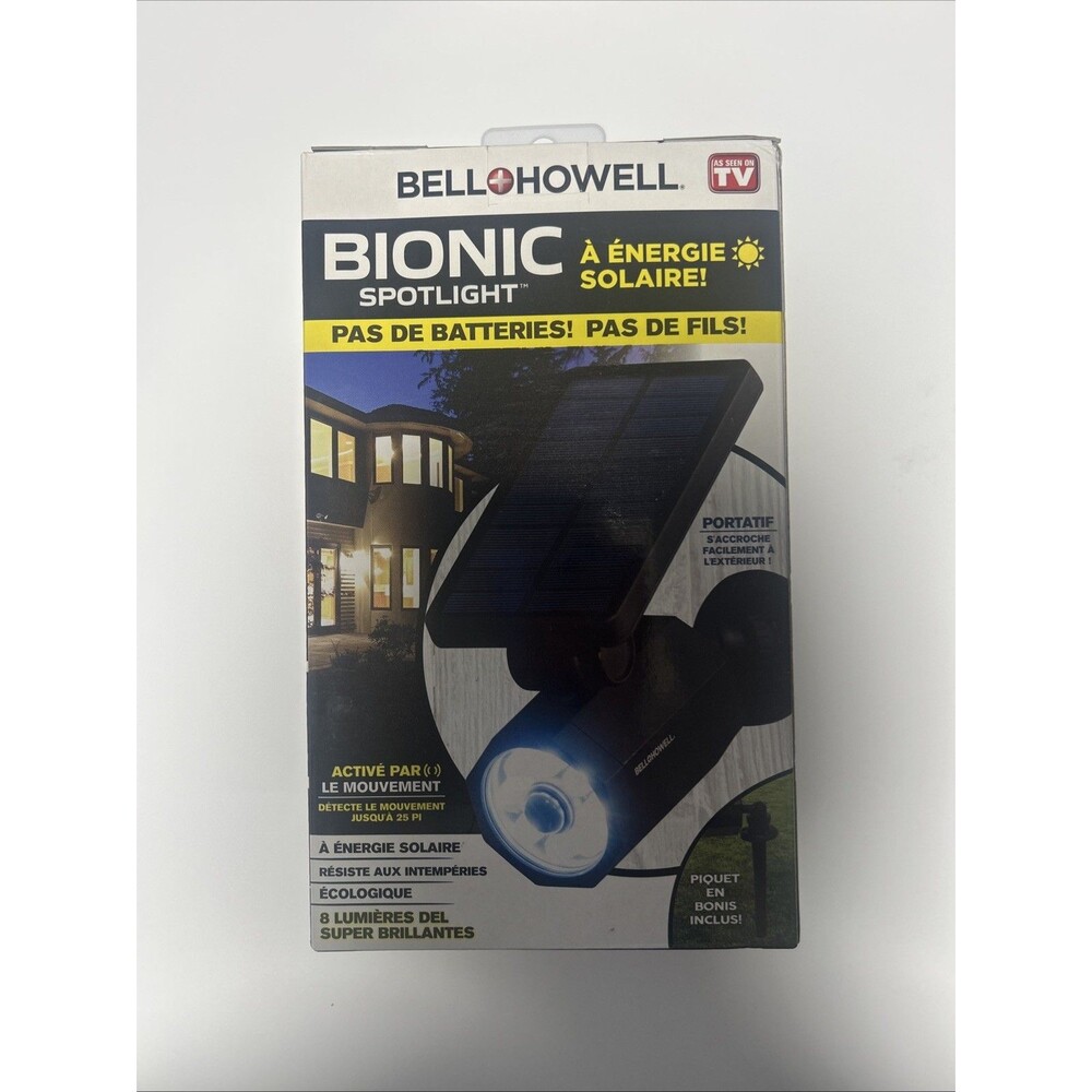 Bell & Howell Bionic Spotlight Solar Powered Security Spotlight